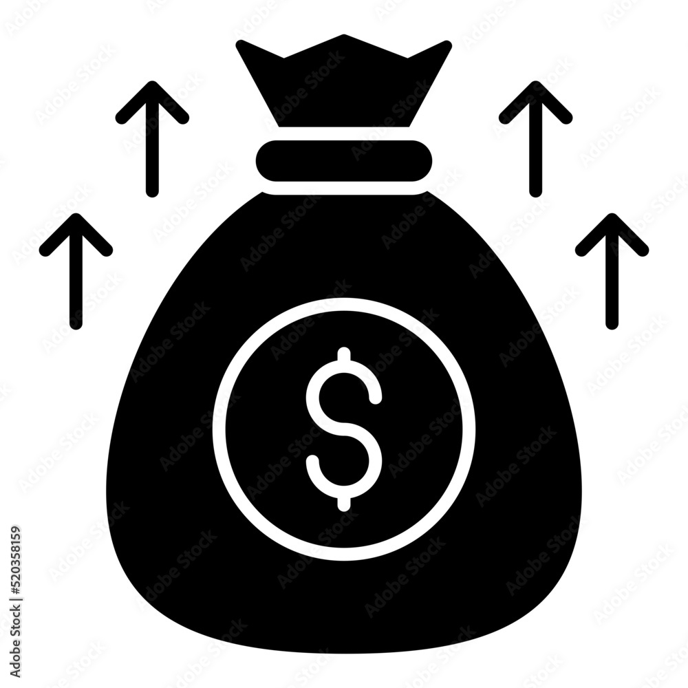 A perfect design icon of money bag A perfect design icon of money bag