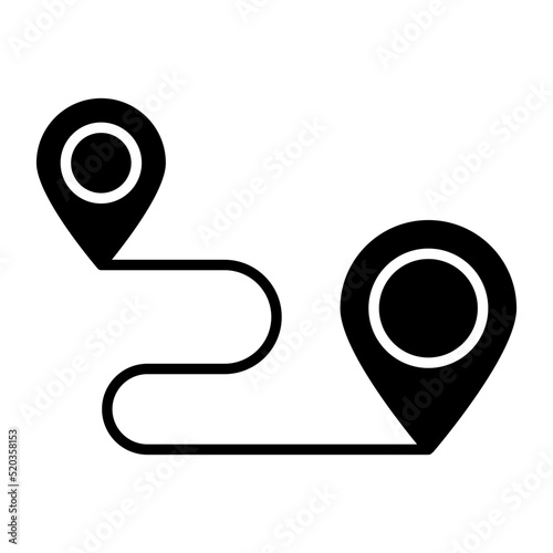 Modern design icon of route