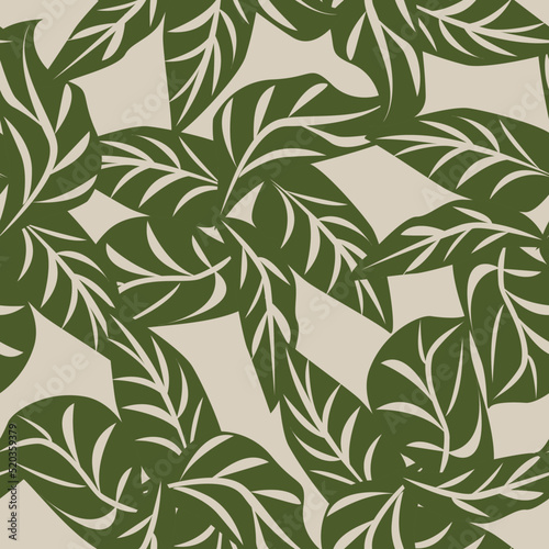 Tropical Leaf Seamless Pattern Design