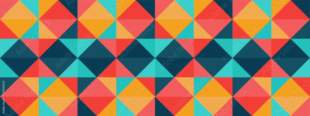Wide background Arlequino geometric style. 