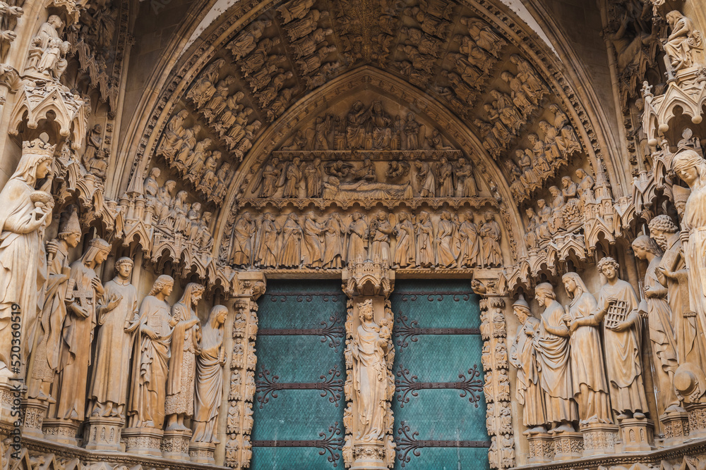 Portal of the Virgin of Saint-Etienne Cathedral in Metz