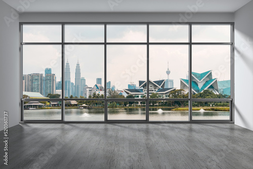 Canvas Print Downtown Kuala Lumpur City Skyline Buildings from High Rise Window