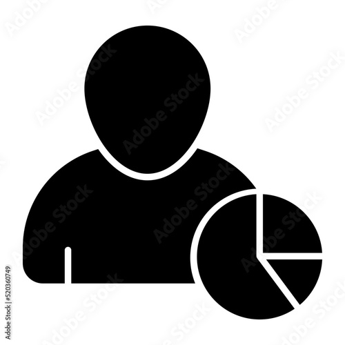       A unique design icon of business analyst