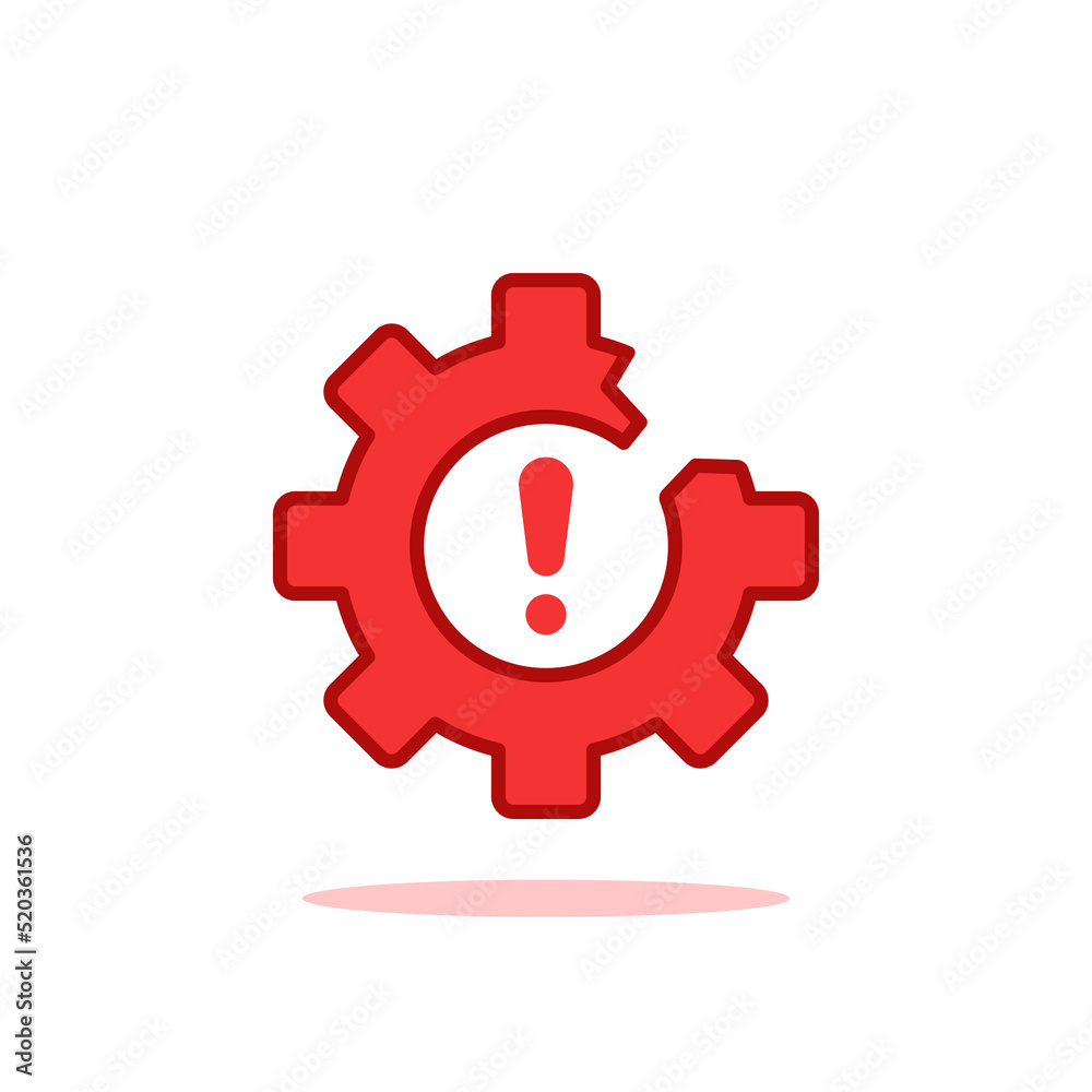 Icon Fail Step Function red broken operational process or failure icon Stock Vector | Adobe Stock