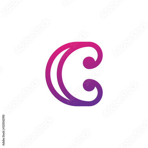 letter C modern logo design