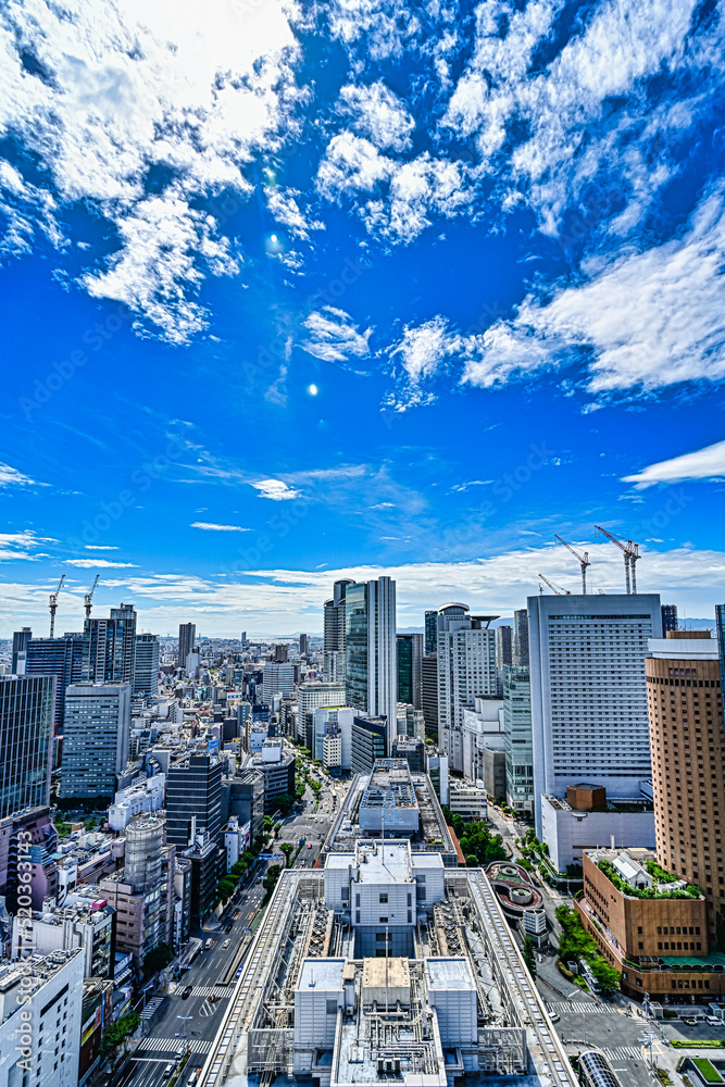 Obraz premium 大阪梅田の俯瞰風景 【大阪風景】