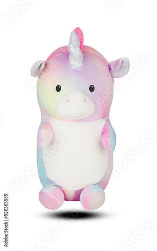 unicorn doll isolated on white background with clipping path