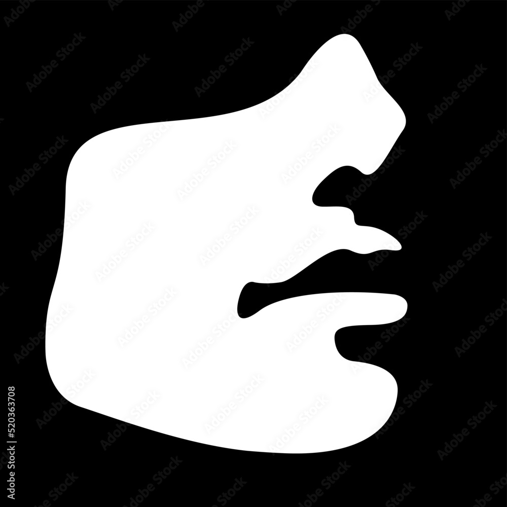 vector black and white illustration of a beautiful female face formed by a shadow. useful for advertising products for women, beauty salons, decorative and care cosmetics, logo, print, poster, design vector black and white illustration of a beautiful female face formed by a shadow. useful for advertising products for women, beauty salons, decorative and care cosmetics, logo, print, poster, design