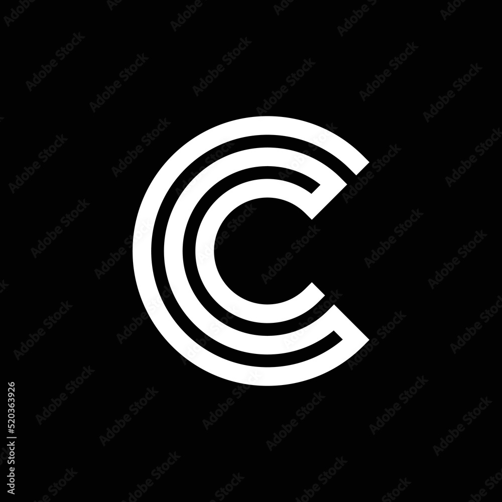modern monogram letter C logo design modern monogram letter C logo design