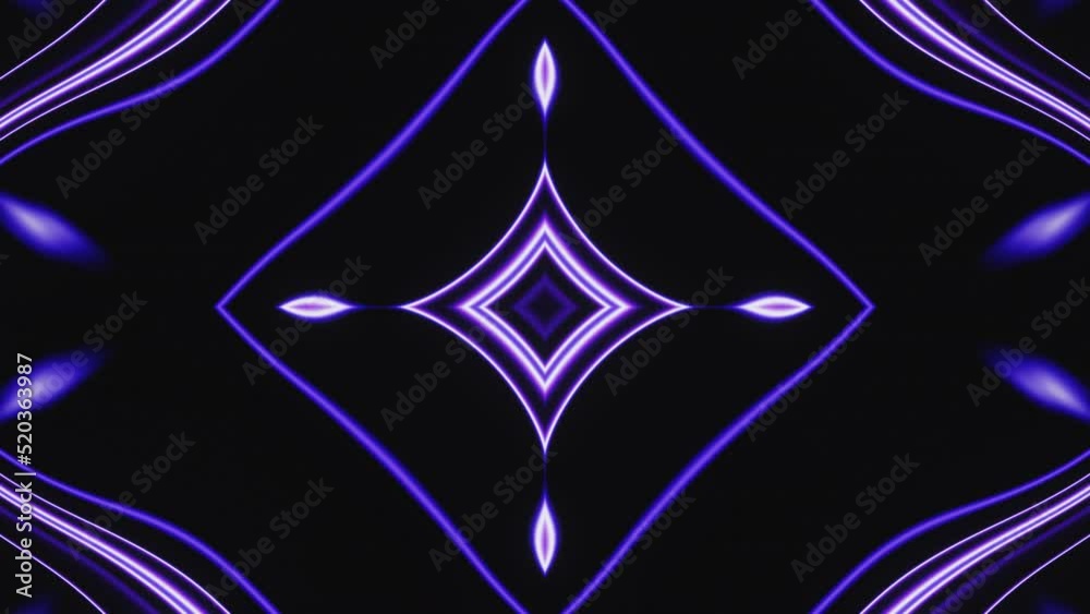 Flashing purple abstract romb led neon vj loop animation 