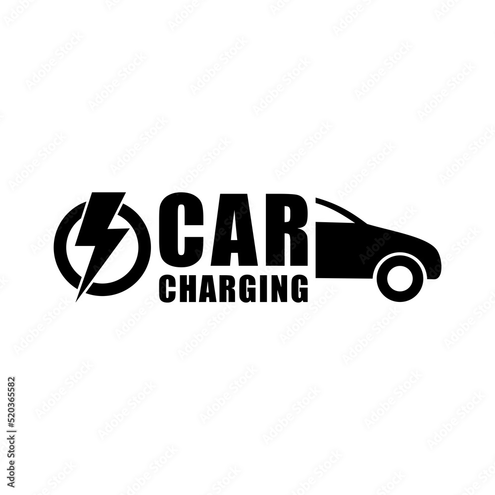 Electric car charging station icon isolated on white background Electric car charging station icon isolated on white background