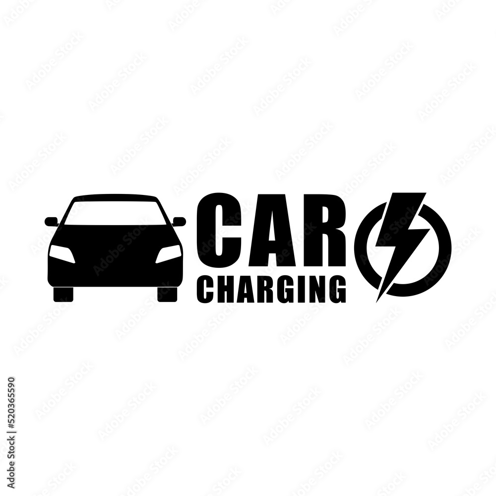 Electric car charging station icon isolated on white background Electric car charging station icon isolated on white background