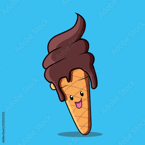 cartoon chocolate ice cream