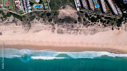 4K aerial views - Coast of Cadiz - Beautiful aerial views of n the beach taken with a drone of the wonderful coastal towns of Cadiz