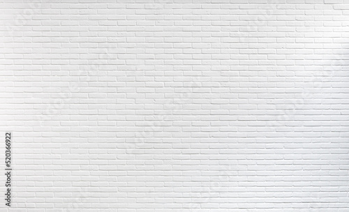 Large white brick gallery wall background. Full frame light stone wall pattern. Wide angle huge surface.