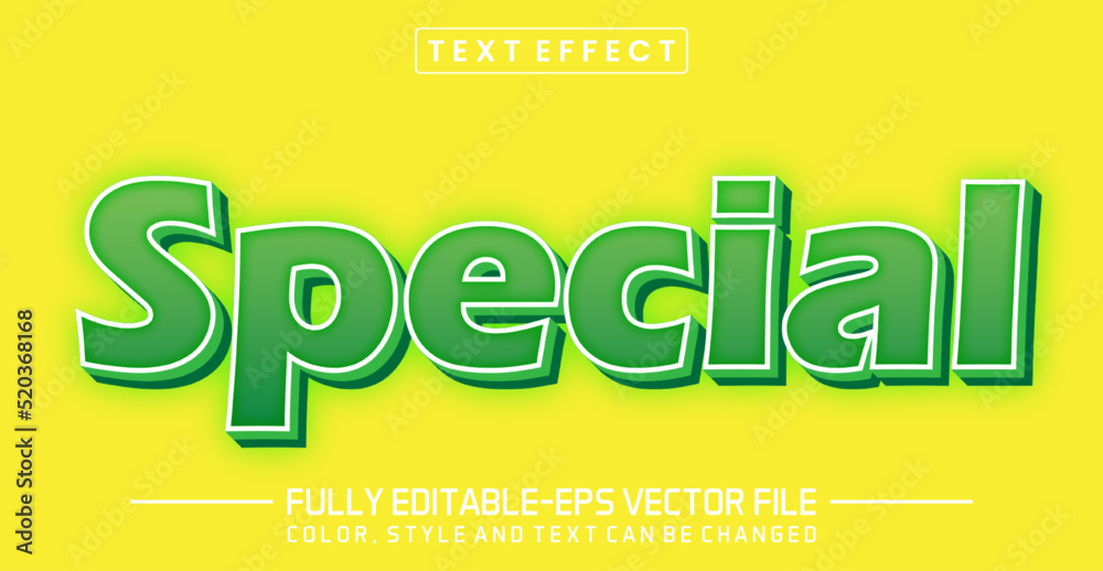 Editable text effect - Special text effect