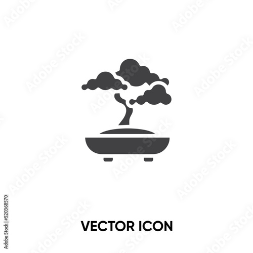 Bonsai vector icon. Modern, simple flat vector illustration for website or mobile app.Bonsai tree or tree symbol, logo illustration. Pixel perfect vector graphics	