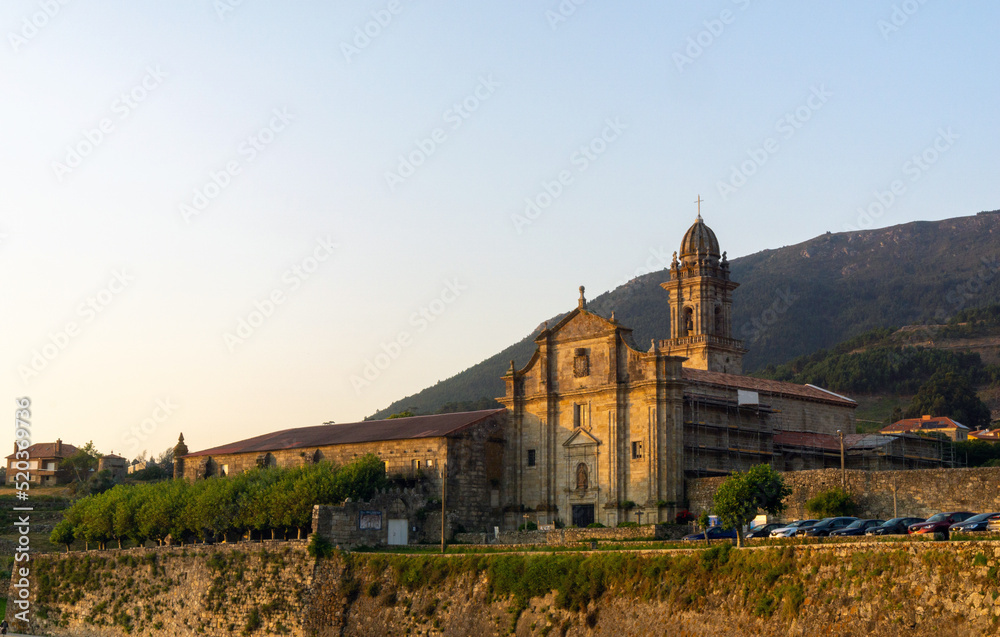Real Monasterio de Santa María de Oia. Patrimonio Cultural de Galicia. Galicia, España.