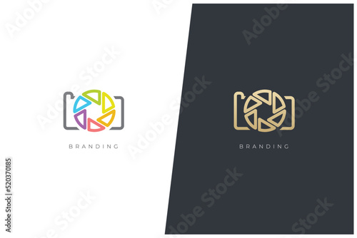 Event Photography Colorful Multimedia Production Vector Logo Concept
