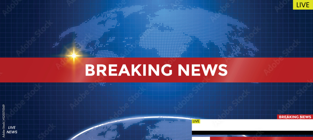 global earth rotating Digital World News Studio Background for news ...