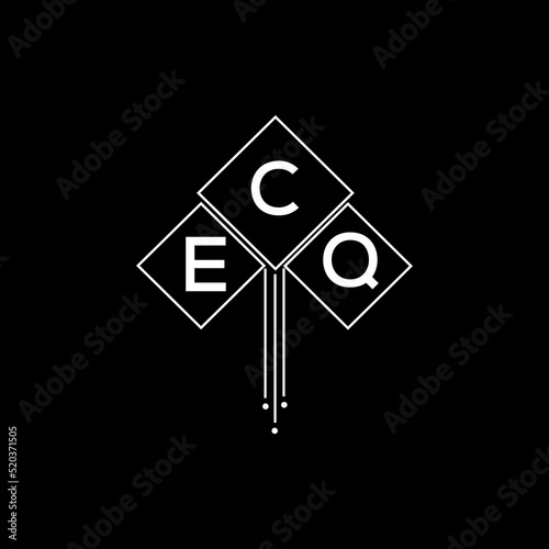 ECQ letter logo design with white background in illustrator, ECQ vector logo modern alphabet font overlap style.
 photo