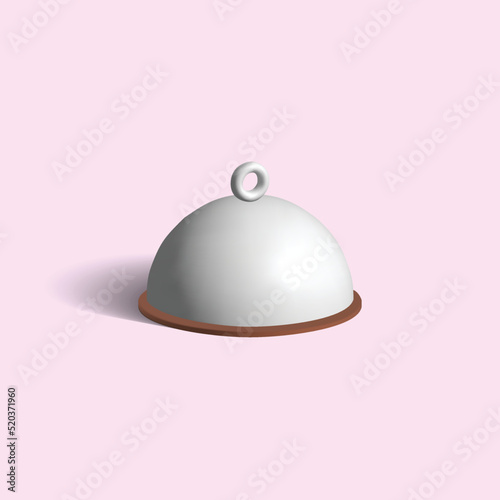 restaurant cloch vector 3d icon. cloch 3d illustration.