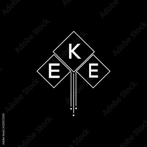 EKE letter logo design with white background in illustrator, EKE vector logo modern alphabet font overlap style.
 photo