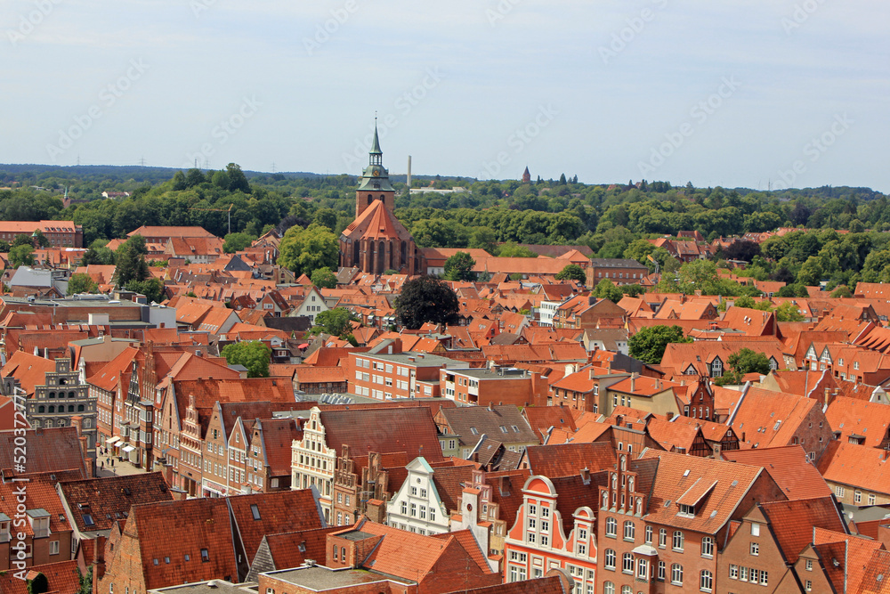 Lüneburg Panorama Altstadt (Niedersachsen)