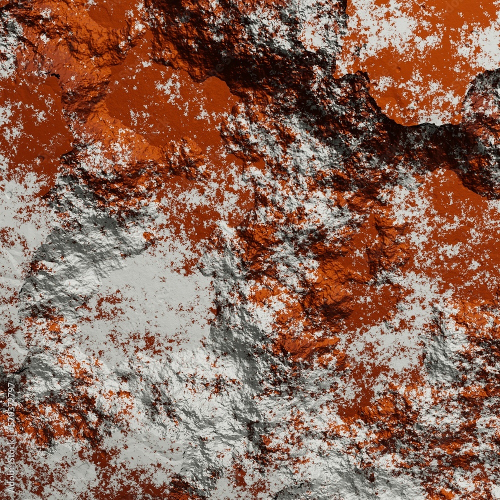 Fototapeta premium rust concrete wall deep mountain texture 3d rendering