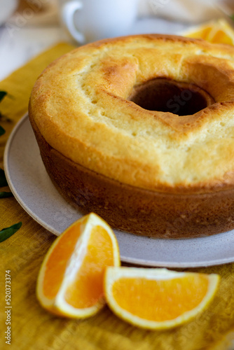 Bolo de laranja. Café da tarde. Brazilian cake.