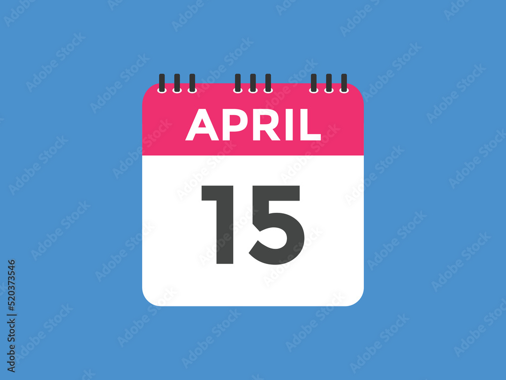 Poster April 15 calendar reminder – Veggbilde | Europosters