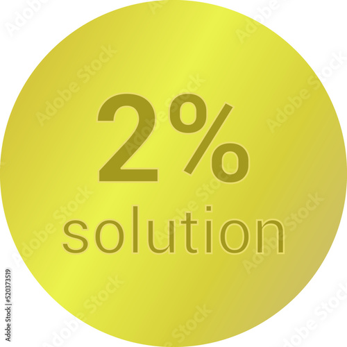 2% solution. Vector illustration isolated on white.