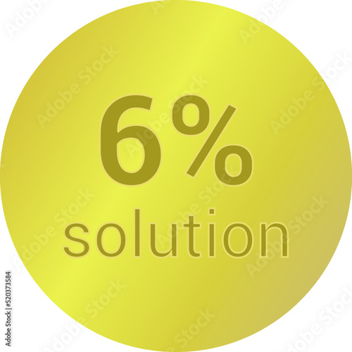 6% solution. Vector illustration isolated on white.