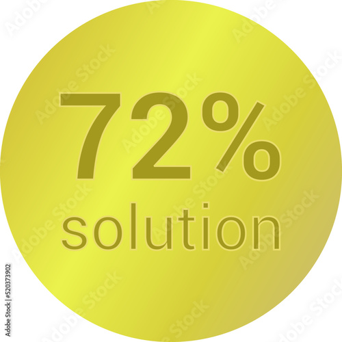 72% solution. Vector illustration isolated on white.