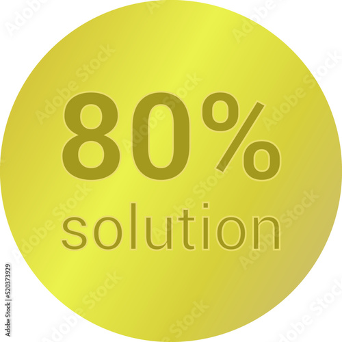 1% solution. Vector illustration isolated on white.