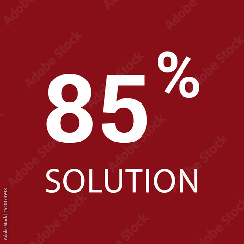 1% solution. Vector illustration isolated on white.