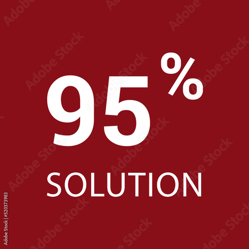 1% solution. Vector illustration isolated on white.