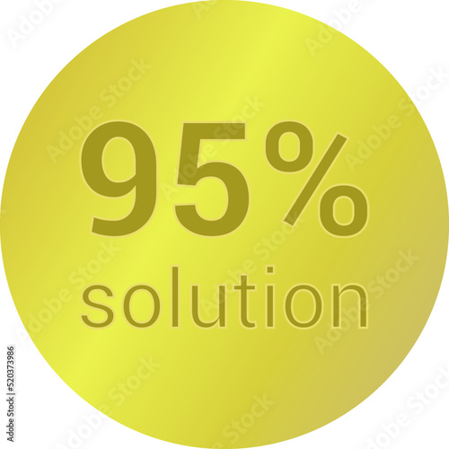 1% solution. Vector illustration isolated on white.
