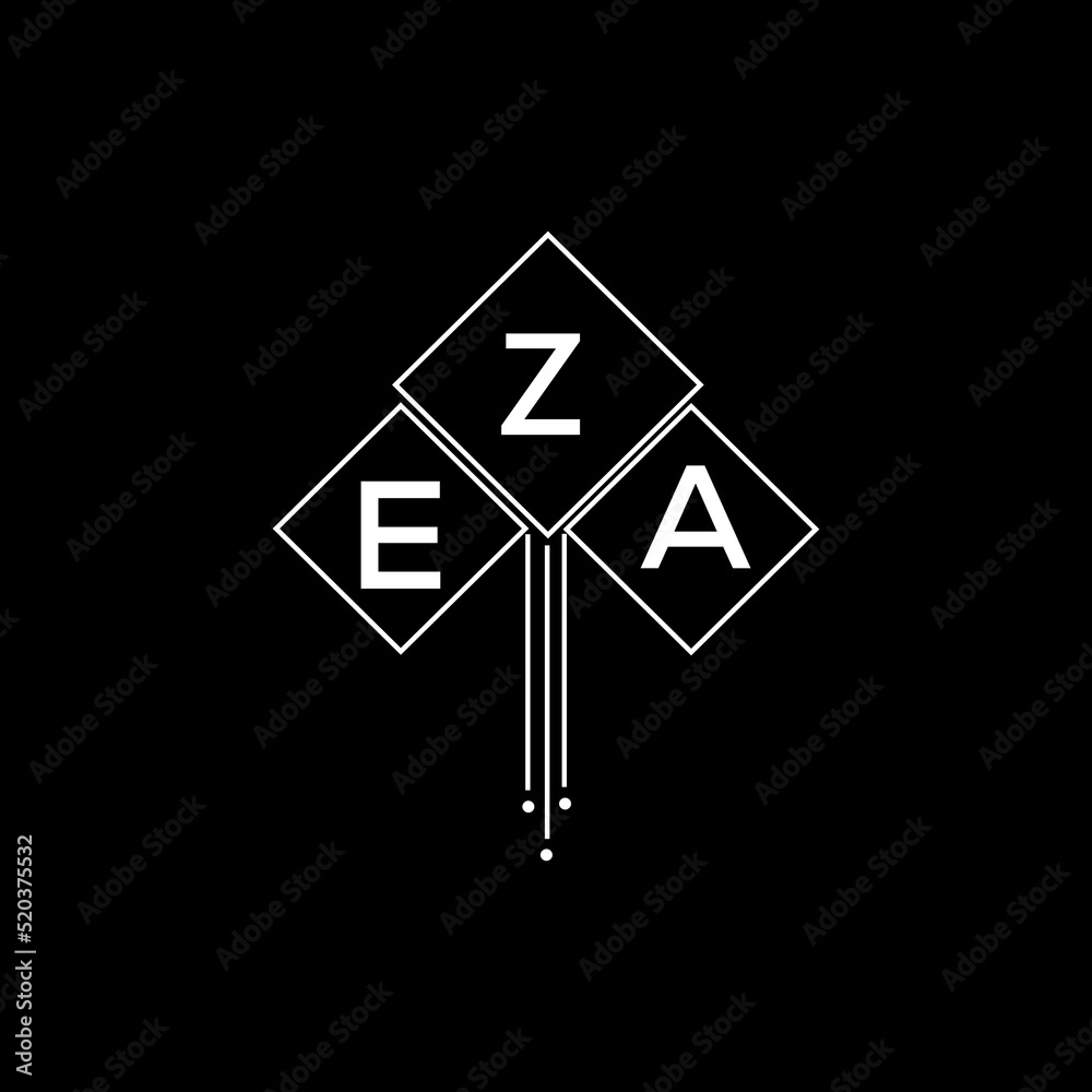 Edeza Lettering EZA letter logo design with white background in illustrator, EZA vector ...
