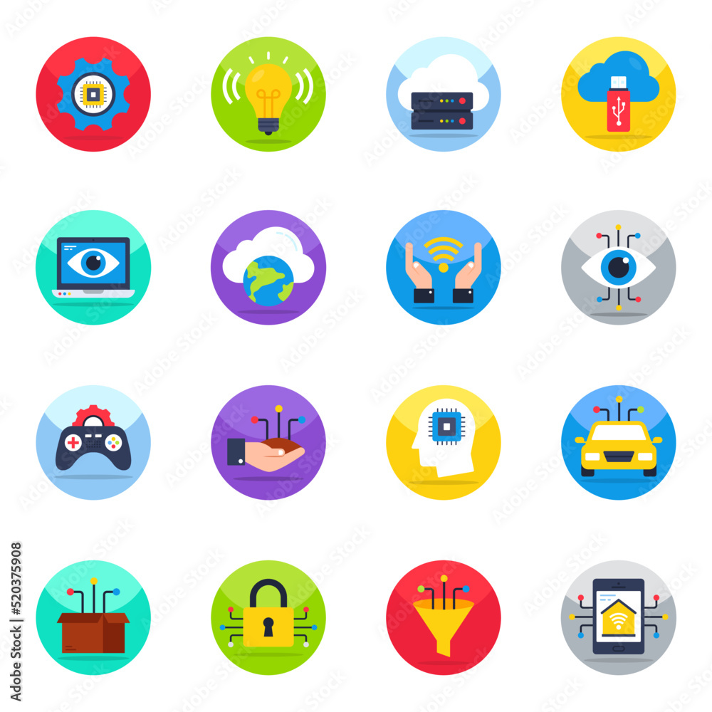 Pack of Technology Flat Icons
Pack of Technology Flat Icons