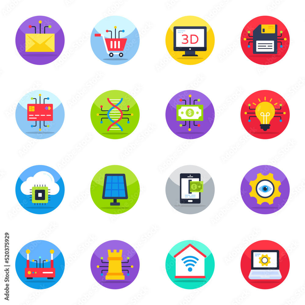 Pack of Technology and Commerce Flat Icons
Pack of Technology and Commerce Flat Icons