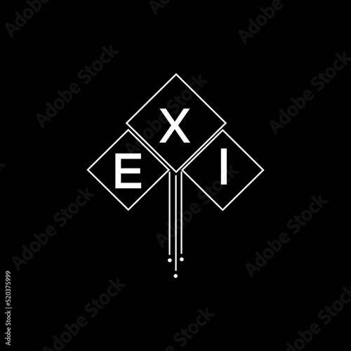 EXI letter logo design with white background in illustrator, EXI vector logo modern alphabet font overlap style.
 photo