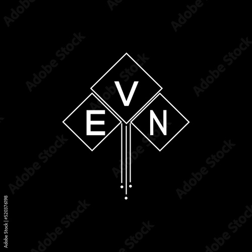 EVN letter logo design with white background in illustrator, EVN vector logo modern alphabet font overlap style.
 photo