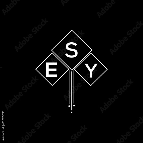 ESY letter logo design with white background in illustrator, ESY vector logo modern alphabet font overlap style.
 photo