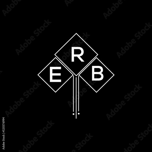 ERB letter logo design with white background in illustrator, ERB vector logo modern alphabet font overlap style.
