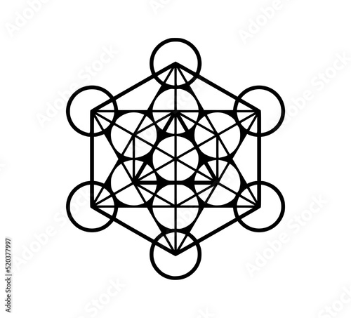 Cube of Metatron Sacred geometry photo
