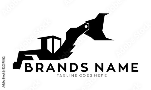 Tractor vehicle illustration vector logo