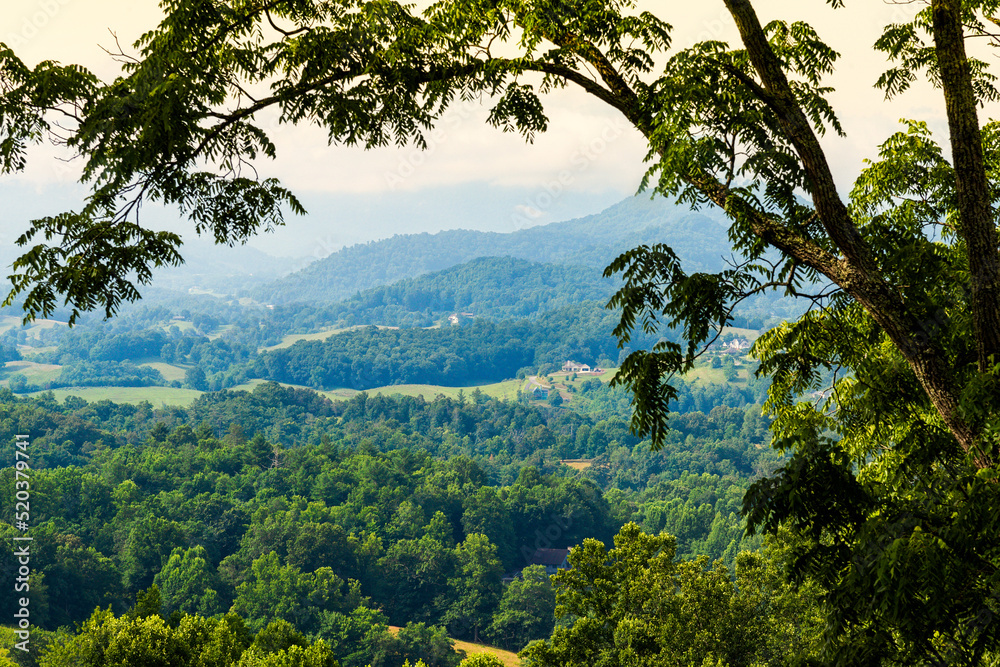 Valleys and Mountain Range in Clyde, North Carolina