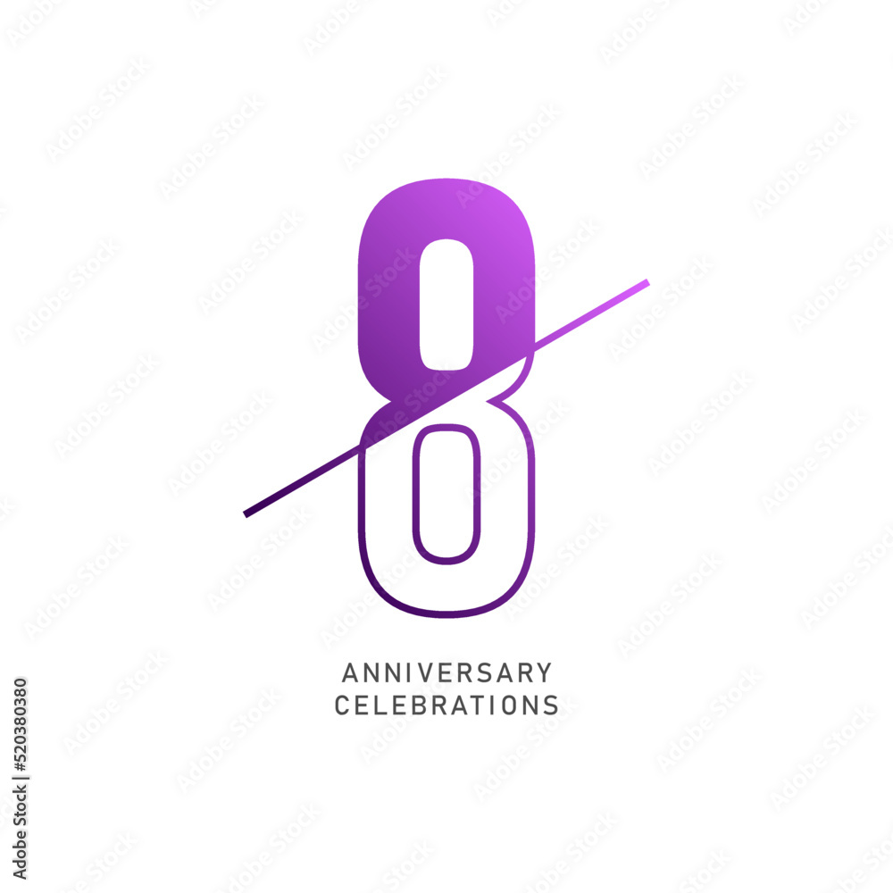 8 year anniversary design template. vector template illustration 8 year anniversary design template. vector template illustration