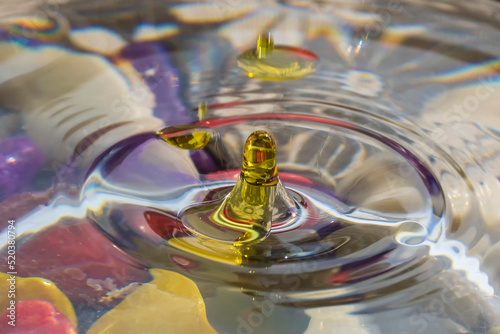 drop of oil - 
This photo is of splash using dropping oil in water. The photo was taken with fast shutter speed. #splash #oilandwater #stilllife #macro photo